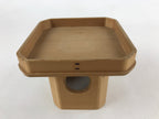 Japanese Shinto Buddhist Wooden Offering Tray Sanbou Vtg Sanpo Altar Brown BA153
