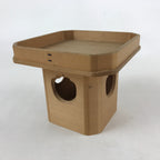 Japanese Shinto Buddhist Wooden Offering Tray Sanbou Vtg Sanpo Altar Brown BA153