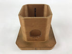 Japanese Shinto Buddhist Wooden Offering Tray Sanbou Vtg Sanpo Altar Brown BA155