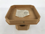 Japanese Shinto Buddhist Wooden Offering Tray Sanbou Vtg Sanpo Altar Brown BA877