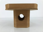 Japanese Shinto Buddhist Wooden Offering Tray Sanbou Vtg Sanpo Altar Brown BA877