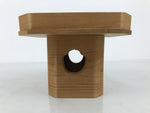 Japanese Shinto Buddhist Wooden Offering Tray Sanbou Vtg Sanpo Altar Brown BA877