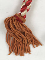 Japanese Shinto Metal Bell Omamori Good Fortune Amulet Gold Red White JK882