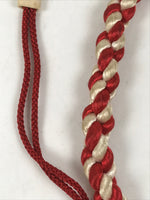 Japanese Shinto Metal Bell Omamori Good Fortune Amulet Gold Red White JK882