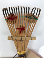 Japanese Shinto Votive Bamboo Rake Vtg Snake Ema Nangu Taisha Kumade Ebisu BA850