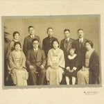 Japanese Showa 1935 Family Portrait Photograph Vtg Kimono Posed Sepia Tone PH21
