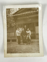 Japanese Showa 1970s Family Group Photograph Vtg Young Children Sepia Tone PH217