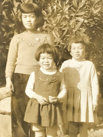 Japanese Showa 1970s Young Children Group Photograph Vtg Family Sepia Tone PH213