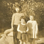 Japanese Showa 1970s Young Children Group Photograph Vtg Family Sepia Tone PH213