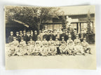 Japanese Showa Boys School Group Photograph Vtg Student Uniform Sepia PH155