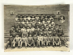 Japanese Showa Boys School Photograph Student Military Uniform Black White PH145