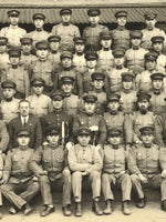 Japanese Showa Boys School Photograph Student Military Uniform Black White PH145