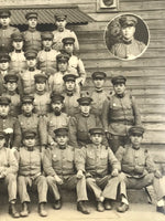 Japanese Showa Boys School Photograph Student Military Uniform Black White PH145