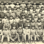 Japanese Showa Boys School Photograph Student Military Uniform Black White PH145