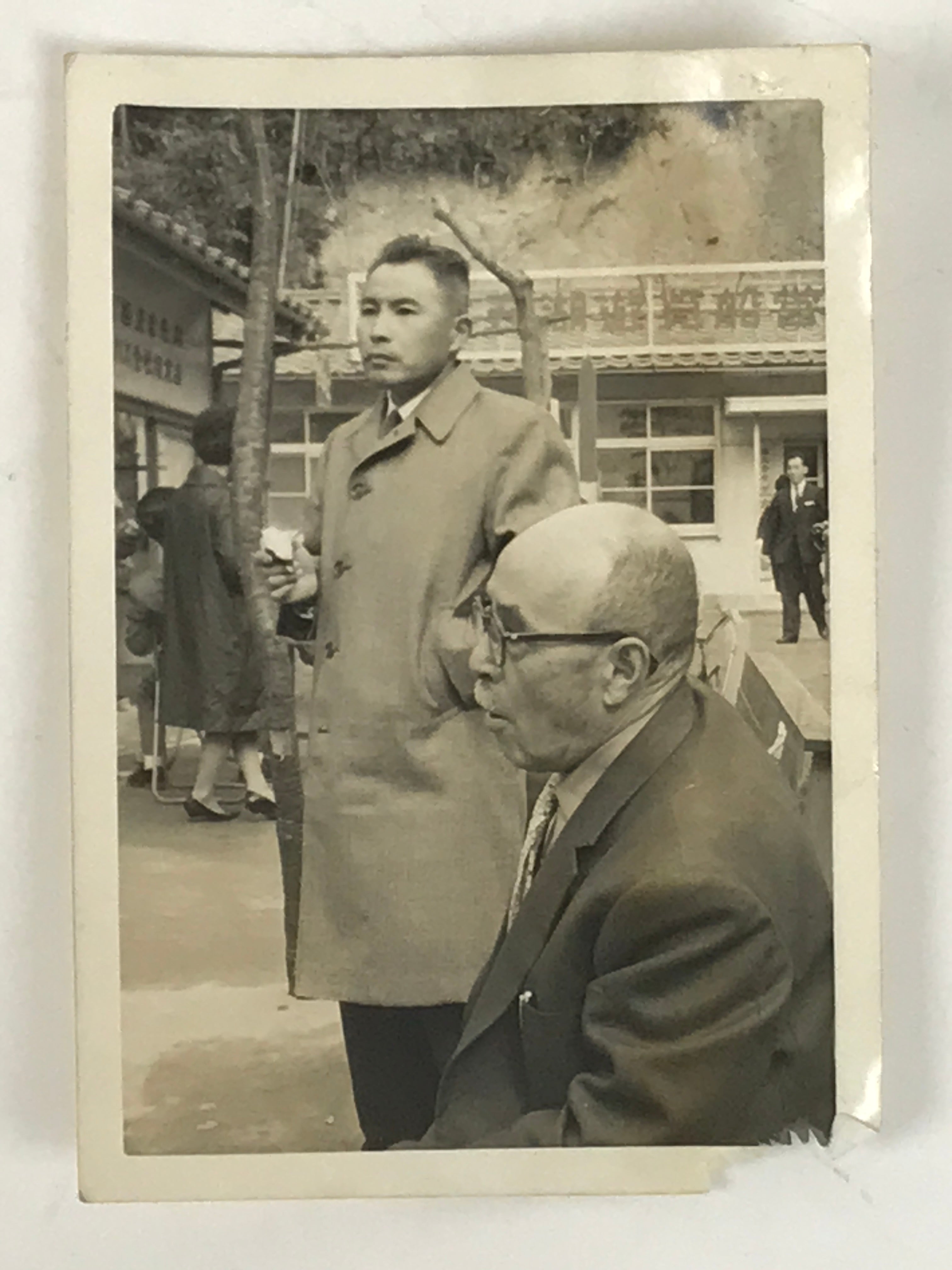 Japanese Showa Business Men Company Celebration Photograph Vtg Sepia Tone PH248