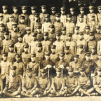 Japanese Showa C1939 Army Reserve Soldiers Photograph Vtg Military Sepia PH161
