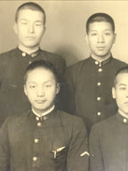 Japanese Showa C1942 Young Men Soldier Photograph Vtg Military Black White PH166