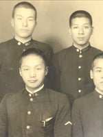 Japanese Showa C1942 Young Men Soldier Photograph Vtg Military Black White PH166