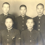 Japanese Showa C1942 Young Men Soldier Photograph Vtg Military Black White PH166