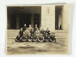 Japanese Showa China Group Travel Photograph Vtg Hsinking Building Sepia PH139