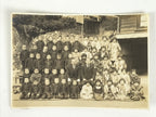 Japanese Showa Elementary School Class Photograph Student Uniform Sepia PH131