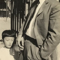 Japanese Showa Era Father Son Photograph Vtg Daily Life Child Black White PH233
