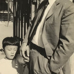 Japanese Showa Era Father Son Photograph Vtg Daily Life Child Black White PH233