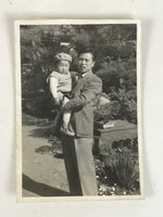 Japanese Showa Era Father Son Photograph Vtg Daily Life Child Black White PH239