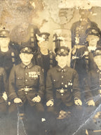 Japanese Showa Era Gifu City Fire Department Photograph Vtg Uniforms Sepia PH112
