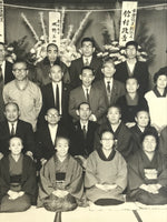 Japanese Showa Era Group Photograph Vtg Daily Life Ceremony Black White PH101