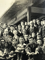 Japanese Showa Era Group Photograph Vtg Daily Life Men Suits Black White PH99