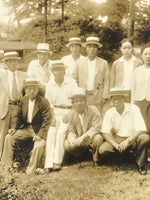 Japanese Showa Era Traditional Garden Group Photograph Vtg Sepia Tone PH137