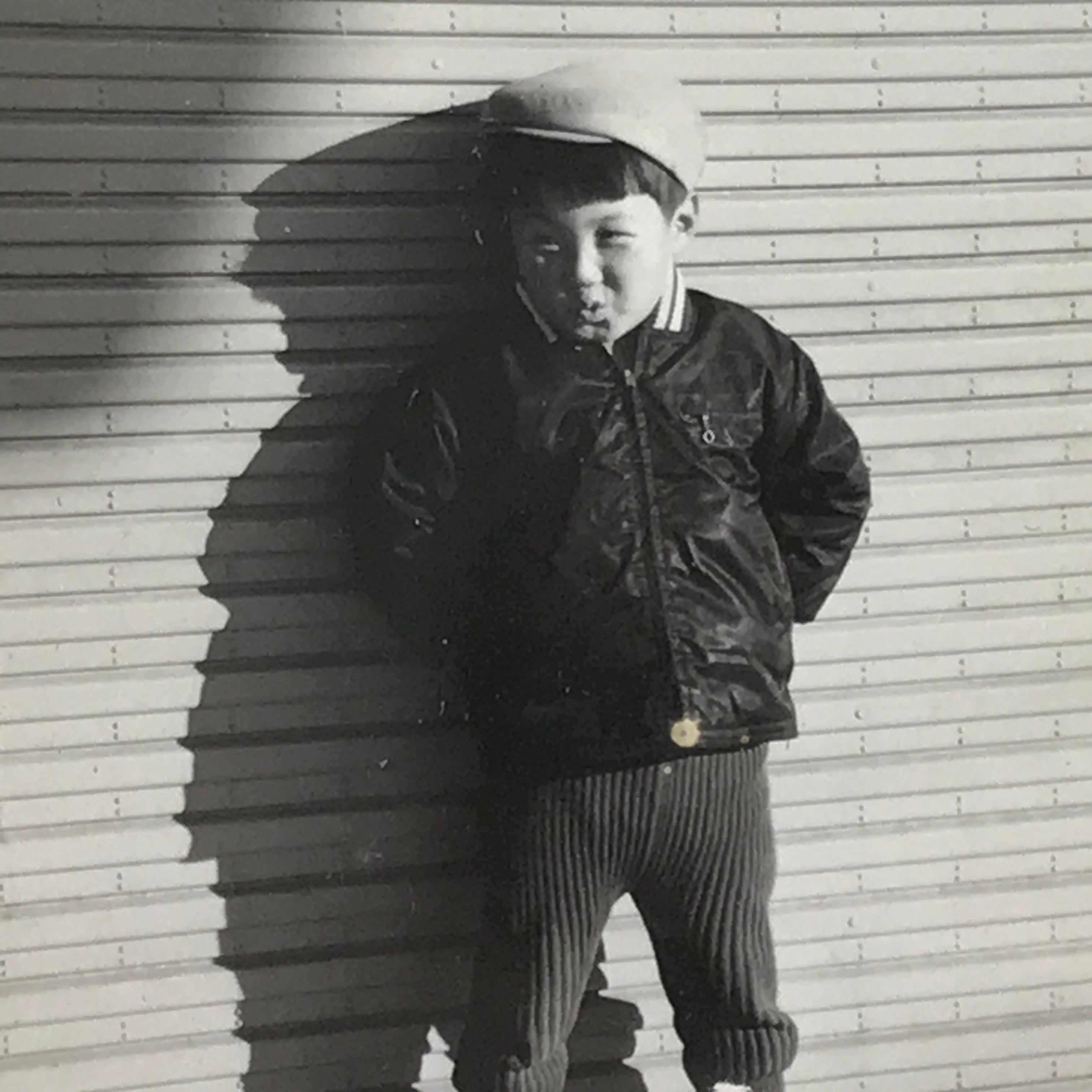 Japanese Showa Era Young Boy Photograph Vtg Daily Life Child Black
