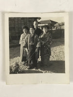 Japanese Showa Family Group Photograph Vtg Daily Life Kimono Black White PH263