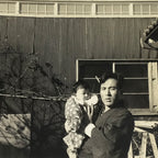 Japanese Showa Father Child Portrait Photograph Vtg Daily Life Black White PH258