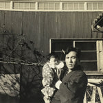 Japanese Showa Father Child Portrait Photograph Vtg Daily Life Black White PH258