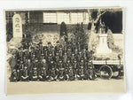 Japanese Showa Fire Department Group Photograph Firefighter Black White PH162