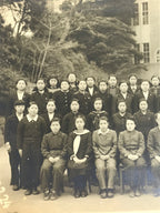 Japanese Showa Girl High School Class Photograph Group Student Black White PH169