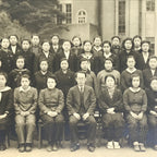 Japanese Showa Girl High School Class Photograph Group Student Black White PH169