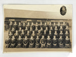 Japanese Showa Girls' School Class Photograph Group Student Uniform Sepia PH79