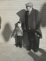 Japanese Showa Grandfather Grandson Pair Photograph Vtg Child Black White PH244