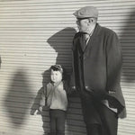 Japanese Showa Grandfather Grandson Pair Photograph Vtg Child Black White PH244