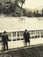 Japanese Showa Greenhouse Garden Photograph Vtg Daily Life Men Black White PH91