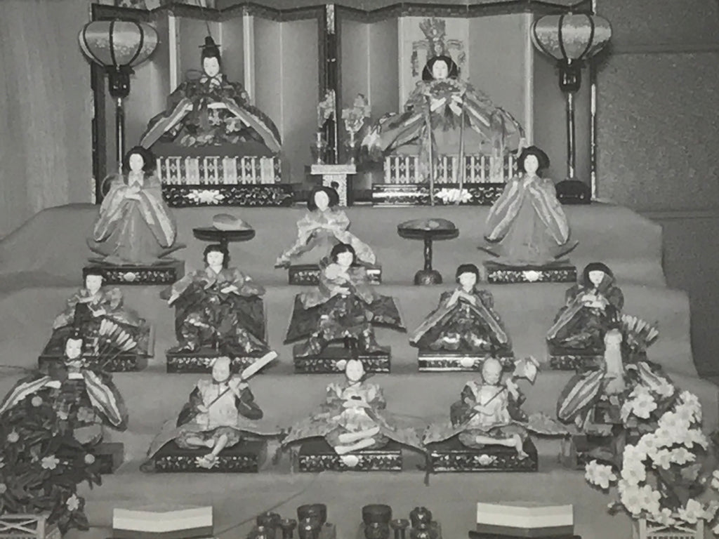 Japanese Showa Hina Matsuri Girls' Day Doll Display Photograph Black White PH252