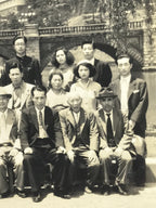 Japanese Showa Imperial Palace Square Family Travel Photograph Black White PH109