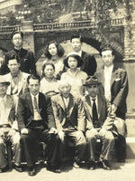 Japanese Showa Imperial Palace Square Family Travel Photograph Black White PH109