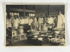 Japanese Showa Industrial Kitchen Cooking Staff Photograph Cafeteria Sepia PH235
