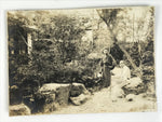 Japanese Showa Japanese Garden Photograph Vtg Daily Life Men Black White PH96