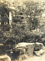 Japanese Showa Japanese Garden Photograph Vtg Daily Life Men Black White PH96