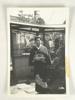 Japanese Showa Kimono Woman Portrait Photograph Vtg Wedding Black White PH219